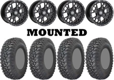 Kit 4 GBC Parallax Tires 31x10-15 on Moose 545X Black Wheels VIK