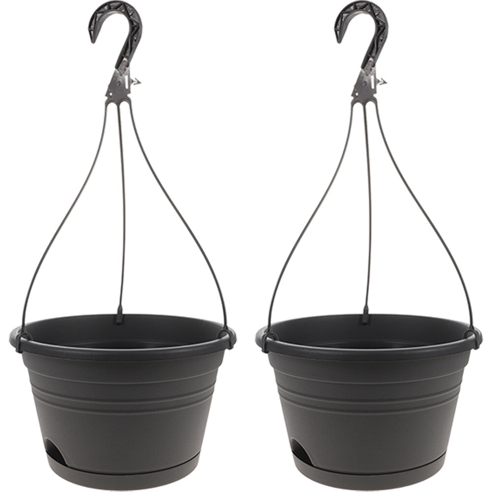 2 Pcs Hanging Baskets for Plants Indoor Balcony Guardrail Orchid Basin