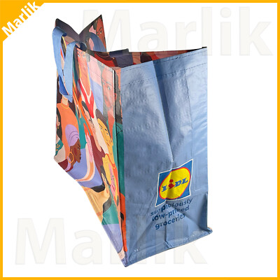 Lidl Reusable Shopping Tote bag, People/faces, Multicolor, set