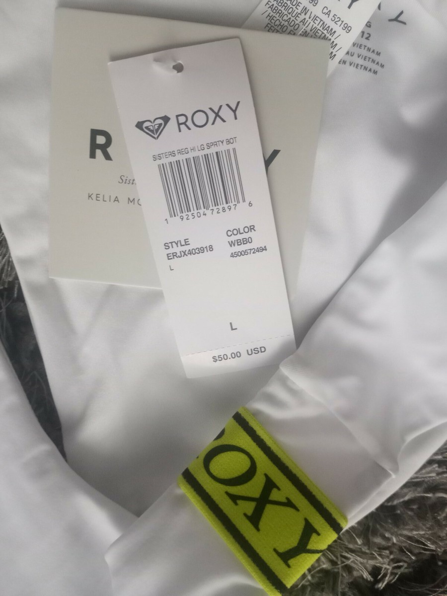Roxy cheeky bikini bottom New size large white | eBay