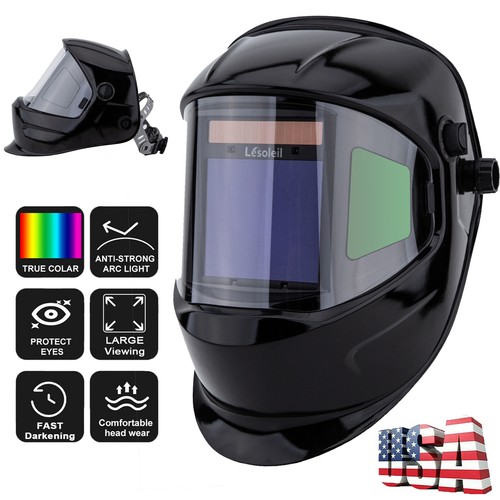 Pro True Color Solar Auto Darkening Welding Helmet with Side View Arc Tig Mig US