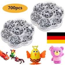 300 Stück Klebeaugen Selbstklebend - 8 Mm Wackelaugen Für Bastelprojekte, Puppen & DIY-Deko - Lustige Googly Eyes Zum Aufkleben