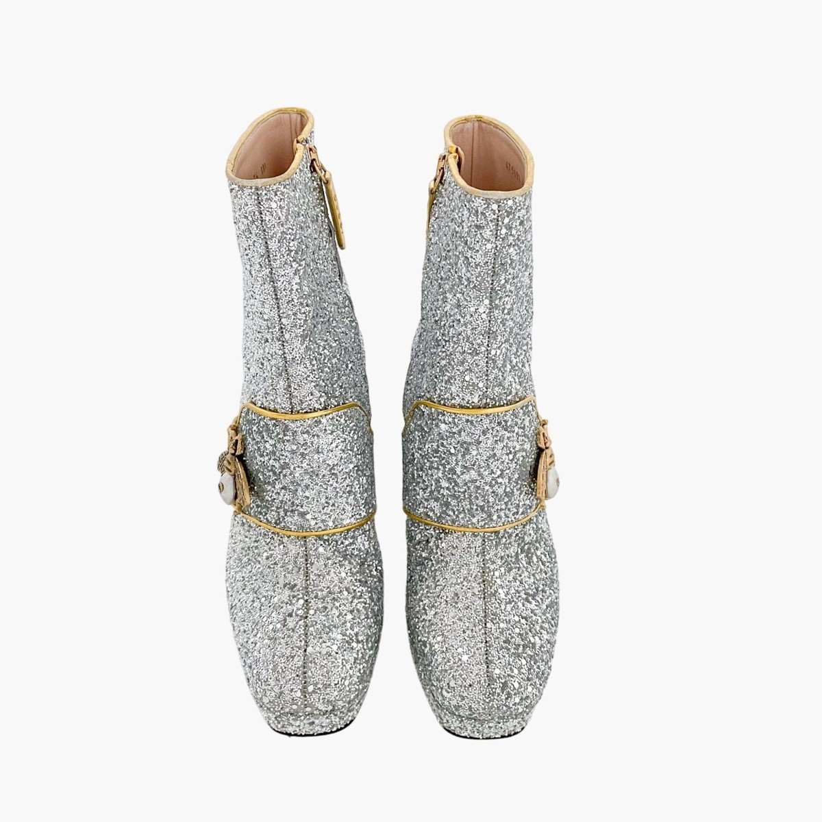 Gucci silver boots hotsell