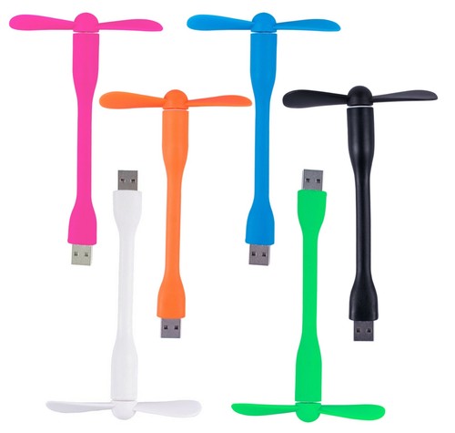 USB Flexible Portable Mini Cooling Fan works Power Bank/USB HUB/Laptop 2 PACK