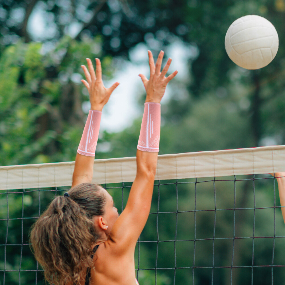 1 Pair Volleyball Wrist Brace Sports Wrist Protector Elastic Arm Band