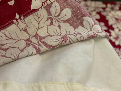 Rideaux Plissés Laura Ashley Lin Canneberge - Doubles Pinces 89’x102’