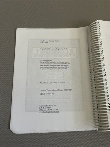 ALGEBRA 1: A TEACHING TEXTBOOK - Picture 4 of 7