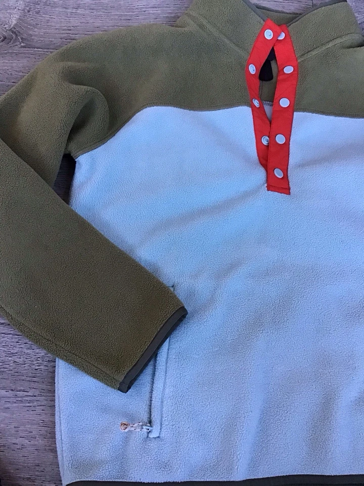 JERSEY POLAR HOGAR MUJER BURTON Polartec Estilo Vintage Talla L Oliva/Blanco Foto 2 de 4