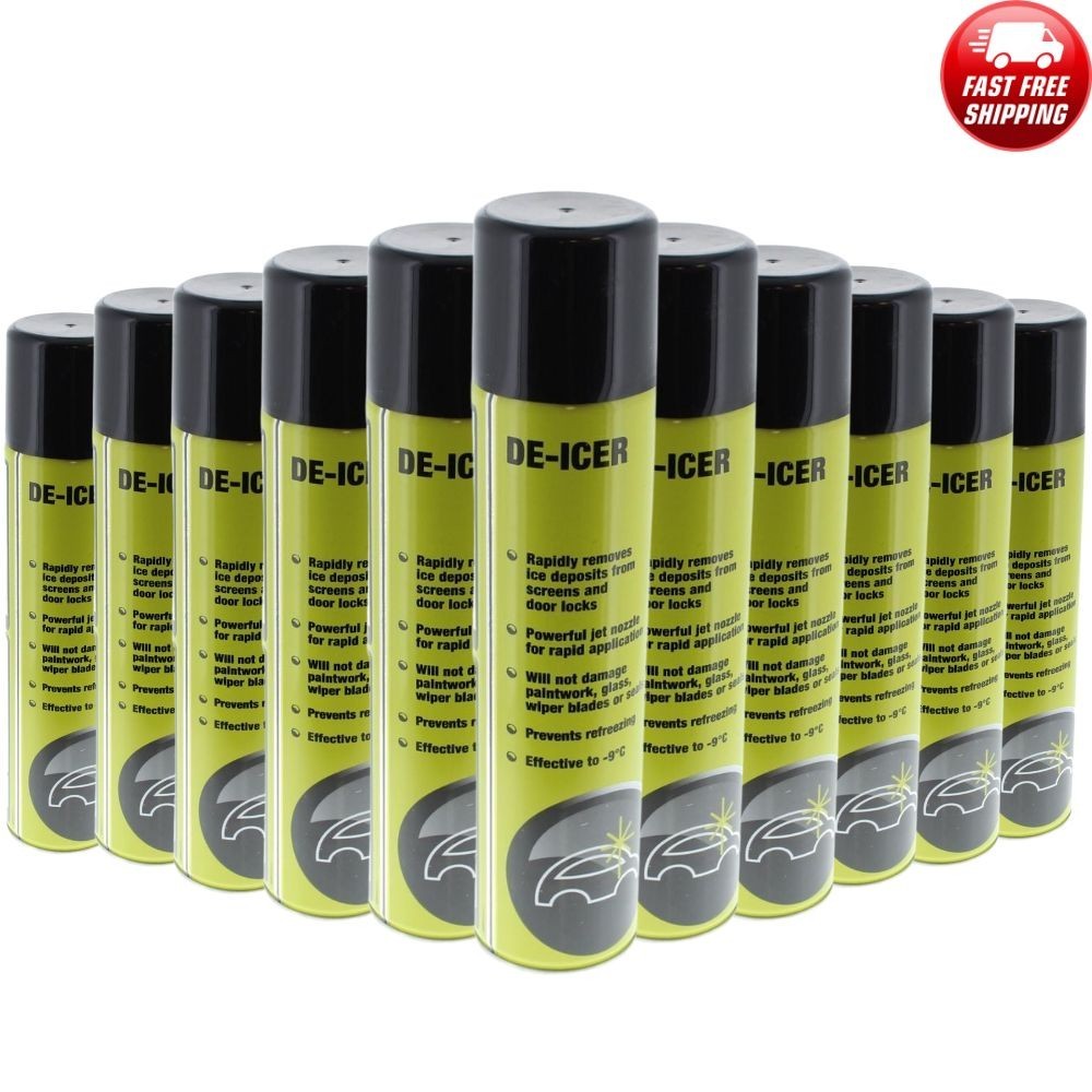 FIXT Rapid De-Icer Spray 400ml Aerosol – Pack of 12 | Fast Acting De-Icer