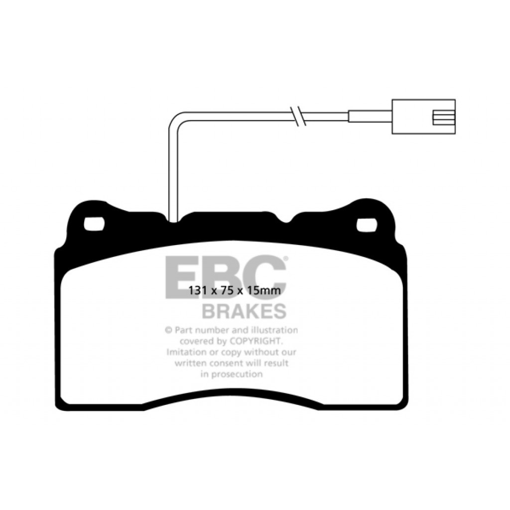 EBC For Maserati Ghibli 2014-2018 Front Brake Pads Yellowstuff 3.0L Twin Turbo