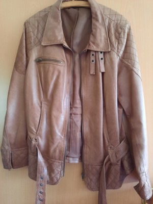 Lederjacke echt Leder Damen 48 im Bikerstil