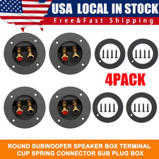 4Pcs Speaker Box Terminal Round Spring Cup Connector Subwoofer Enclosure New