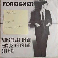 Foreigner Waiting For A Girl Like You Vinyl Record 7" VG/VG K11696 1981