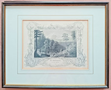 Original - Stahlstich von A. Marx Entstanden 1847 "Der Distellochdamm von unten
