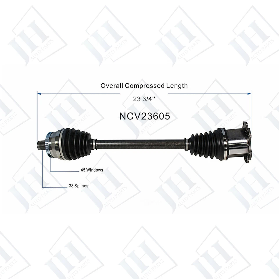 Eje CV conductor delantero izquierdo original para Audi Allroad Quattro 2001-05 AWD manual Foto 2 de 4