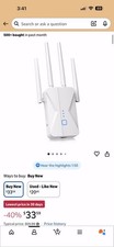 ROQRL 1200Mbps Dual Band WiFi Extender Booster 10,000 sq ft