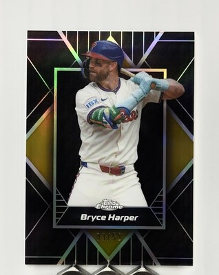 2026 Topps Chrome - Bryce Harper Shadow Etch Gold Refractor JERSEY MATCH 3/50
