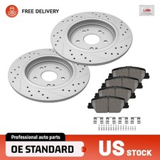 Rear Drilled Brake Rotors & Ceramic Pads Kit for Honda CR-V 2017-2024 2025