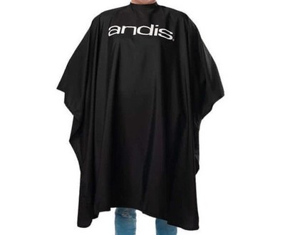ANDIS Shampoo Cutting Cape Black Barber Salon Gown Apron Haircut Hairstyling NEW