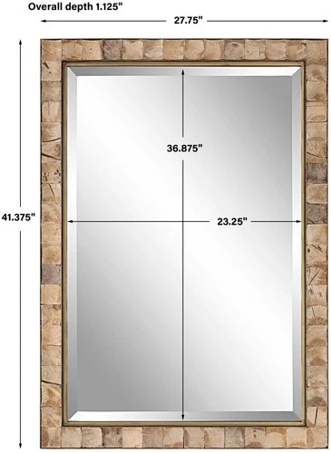 Uttermost 09751 Cocos 27-3/4" W x 41-3/8" H Rectangular Framed - Dark Gold / - Picture 2 of 9