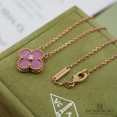 Van Cleef & Arpels Vintage Alhambra 'Limited Edition' 18kt Roségold Rhodonit...