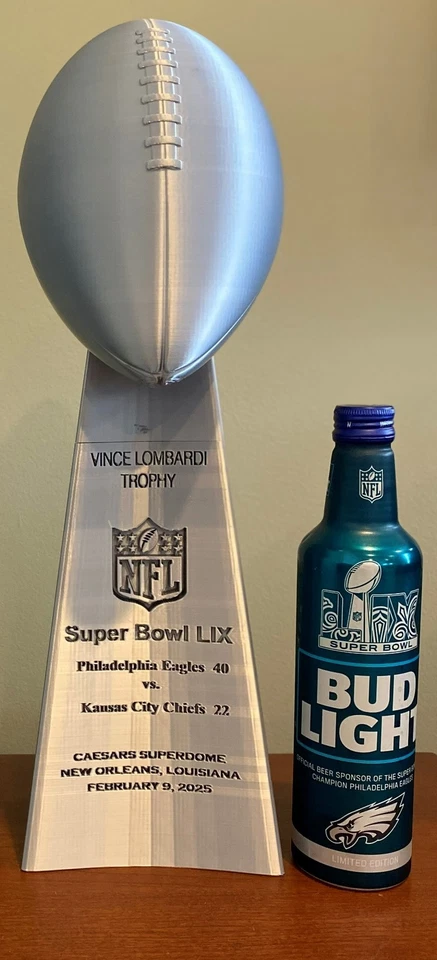 19"  3D Printed Vince Lombardi Super Bowl Trophy - Image 2 of 3