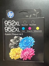 HP 6ZA00AN Black Cyan Magenta Yellow Ink Cartridge Genuine 952XL 952 5 pack 8036
