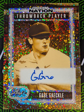 Gabe Gaeckle 2026 Leaf Baseball Nation Throwback Player Auto Silvr Sparkle 12/25