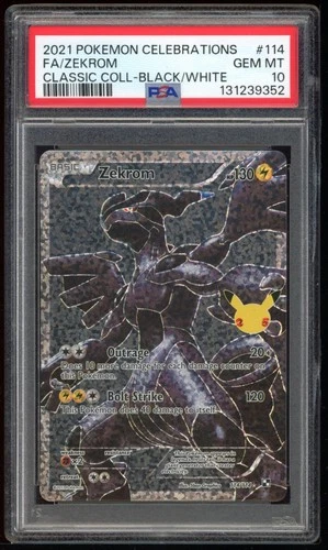 Zekrom 114/114 PSA 10 - Celebrations  25th - Pokemon Card Game