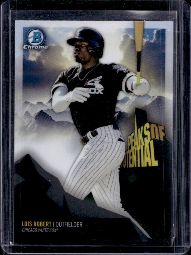 2018 Bowman Chrome Luis Robert Peaks of Potential #PP-LR White Sox