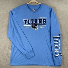 Tennessee Titans Shirt MENS XL Powder Blue Long Sleeve Graphic Tee GIII NFL