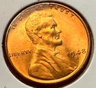 1948-S Lincoln Wheat Cent Penny GEM RED BU From an Original Bank Roll