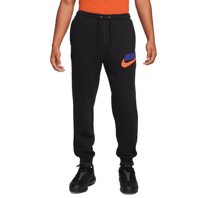 Nike Black / Safety Orange Club Fleece Joggers Men's Medium NWT