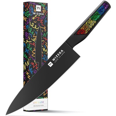 WIZEKA Chef Knife: 8 Inch: Extreme Sharp Kitchen Knife: Full Tang High Carbon...