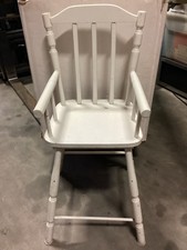 Antique Pressed Back Ash Wood Childs High Chair 1890s