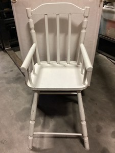 Antique Pressed Back Ash Wood Childs High Chair 1890s