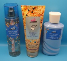 Bath  Body Works Lot CEREAL MILK SOFT SERVE Fine Fragrance Mist BODY CREAM Wash