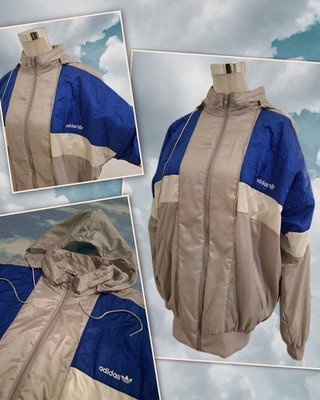 ADIDAS Vintage 80s Bomber Style JACKE Gr.7 ca. L/XL Made in Taiwan RAR 