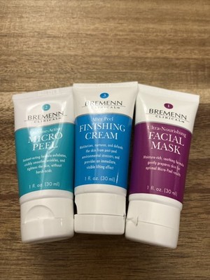 Bremenn Clinical Micro Peel System, 3 Piece, 4 Weekly Treatments NEW SEALED