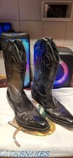 Black Snacks Herren Cowboystiefel Schwarz Größe 43 Mega Style Seltenes Modell.