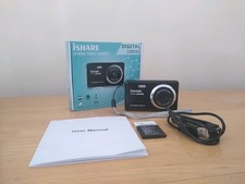 IShare 20MP Digital Camera with 8X Digital Zoom, Charger, User Manual & Battery