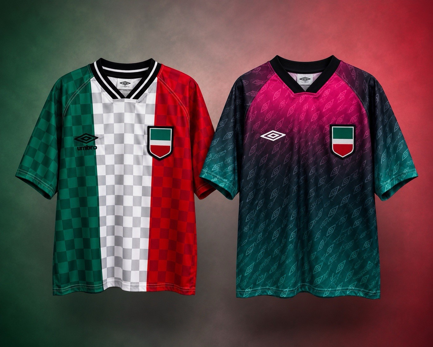 Lot of 2 Umbro Mexico Soccer Jerseys Mens Small Futbol Shirts NWT
