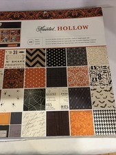 Haunted Hollow American Crafts 12x12 Paper Scrapbook Kits Halloween Book 8875
