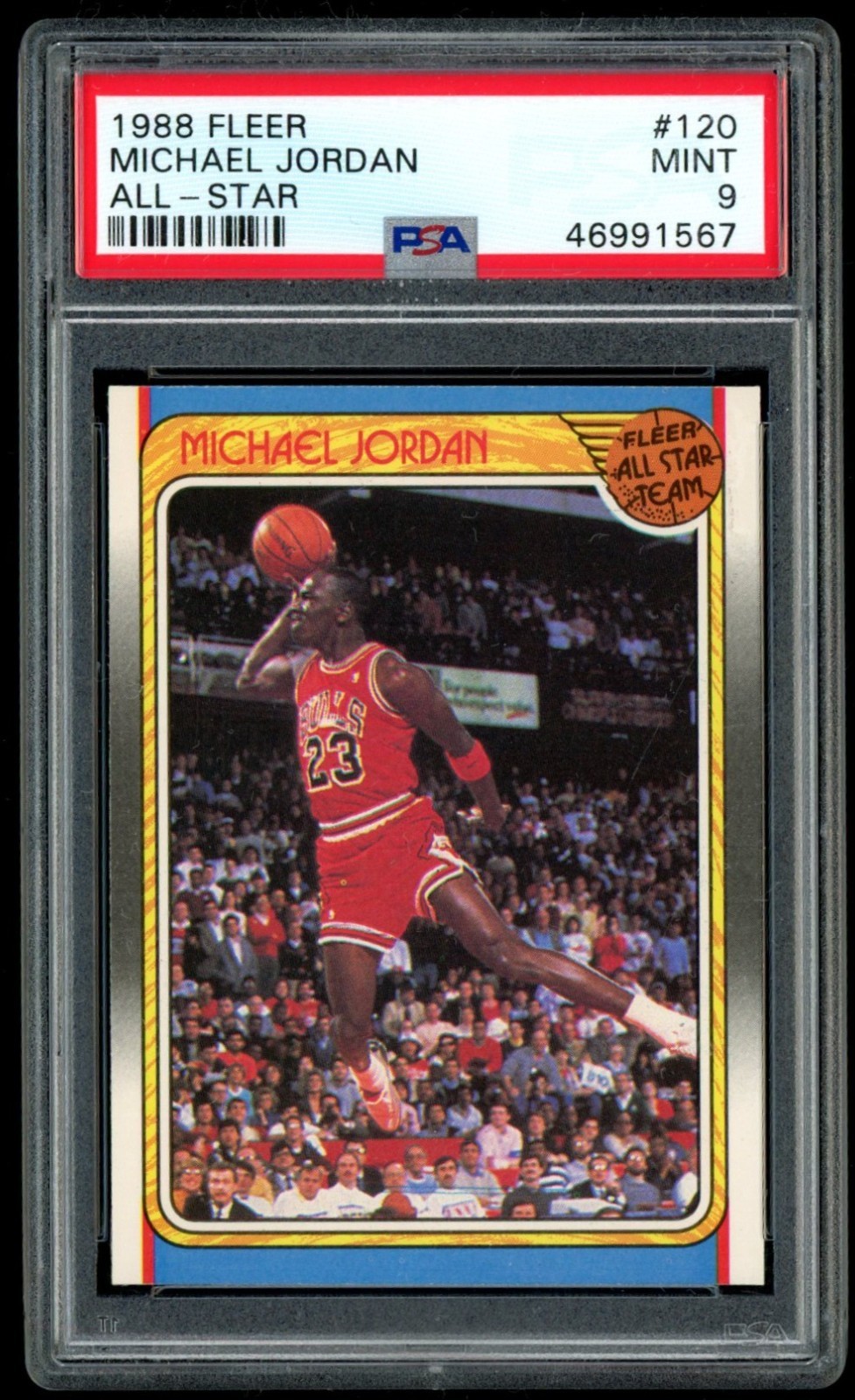 1988 Fleer #120 Michael Jordan All-Star PSA 9 Bulls