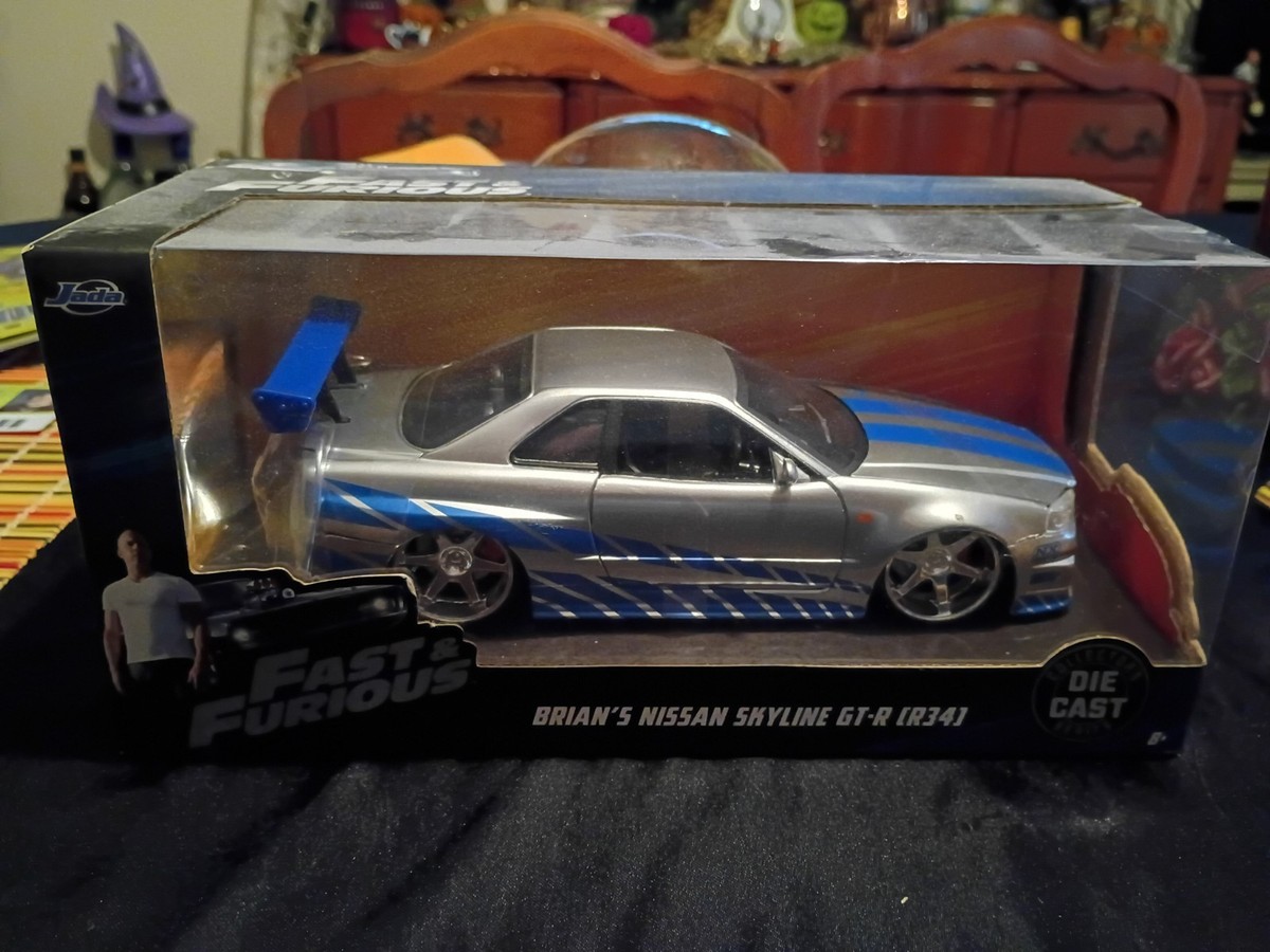 Jada Tys Fast & Furious Brian's Nissan Skyline GT-R R34 Die Cast