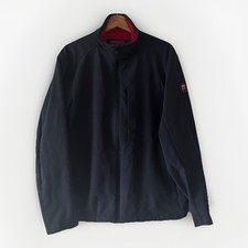 Obee Chick Fil A Employee Jacket Full Zip Mens Large Blue Red Poly Spandex