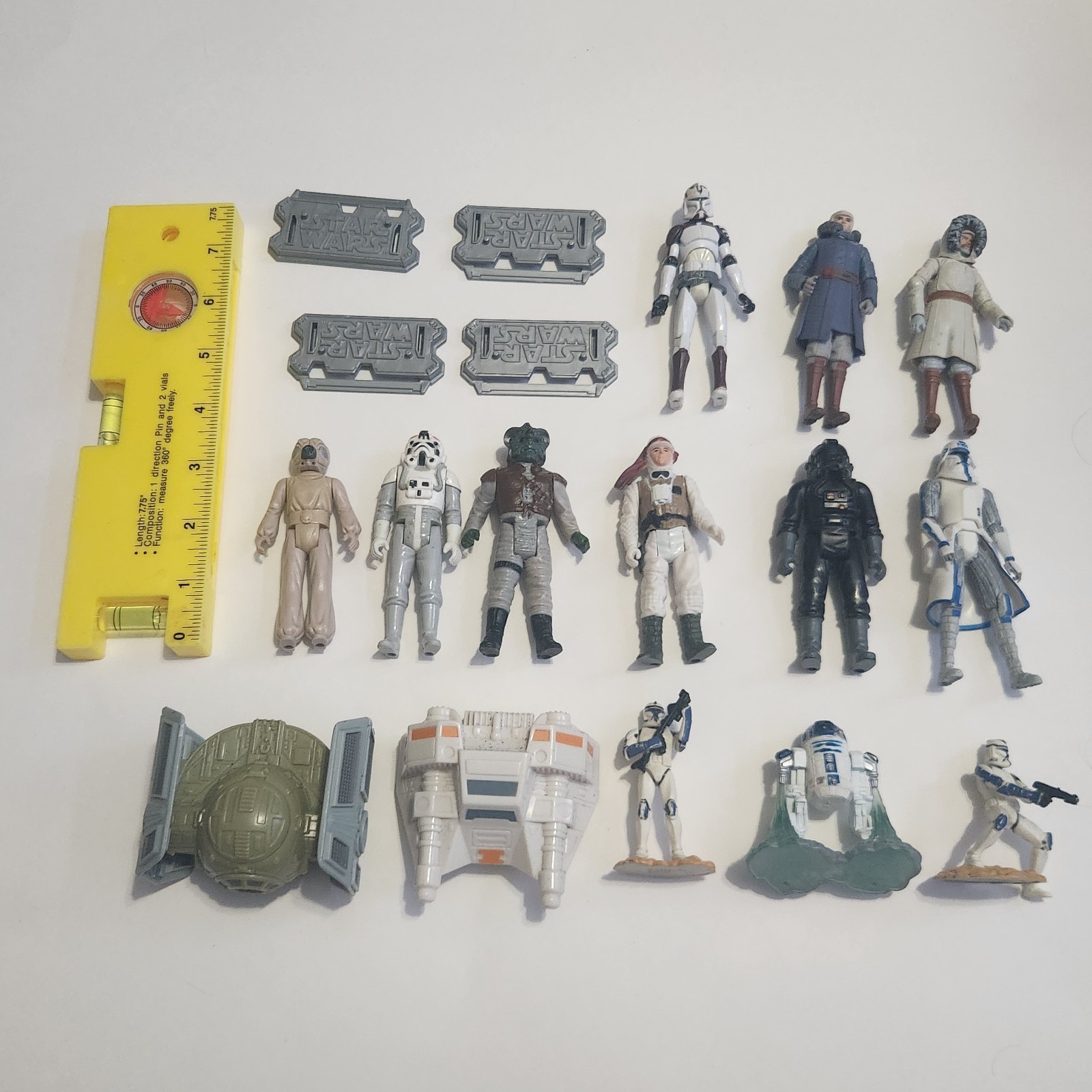 Star Wars Mixed Toy Lot Hasbro & Kenner 1980s-2000s & Burger King Toys