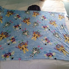 Bluey Hooded Throw Blanket W/ Hand Sleeves Light Blue NM CONDITION