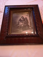 Bild "Die Alte am Spinnrad" 