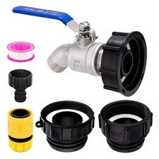 275-330 Gallon IBC Tote Hose Adapter - 3-Size IBC Tote Adapter Kit 2.44" Fine...